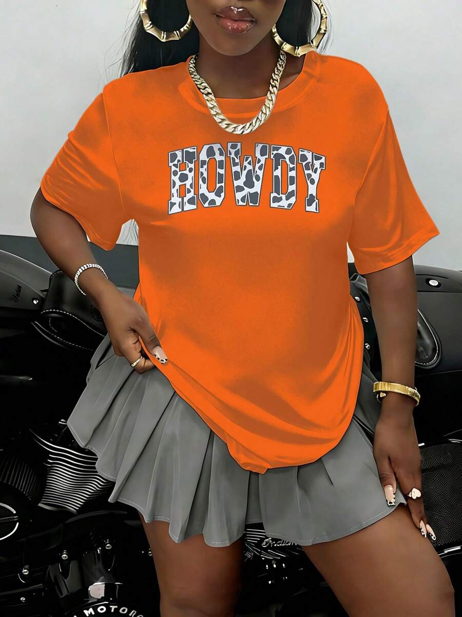Tee Graphic Print - Women Plus Size Graphic Print Casual