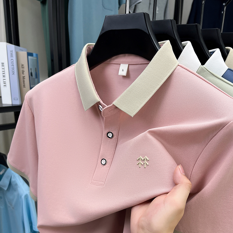 Polo Shirt Pique - Designer brand silk cotton short sleeve