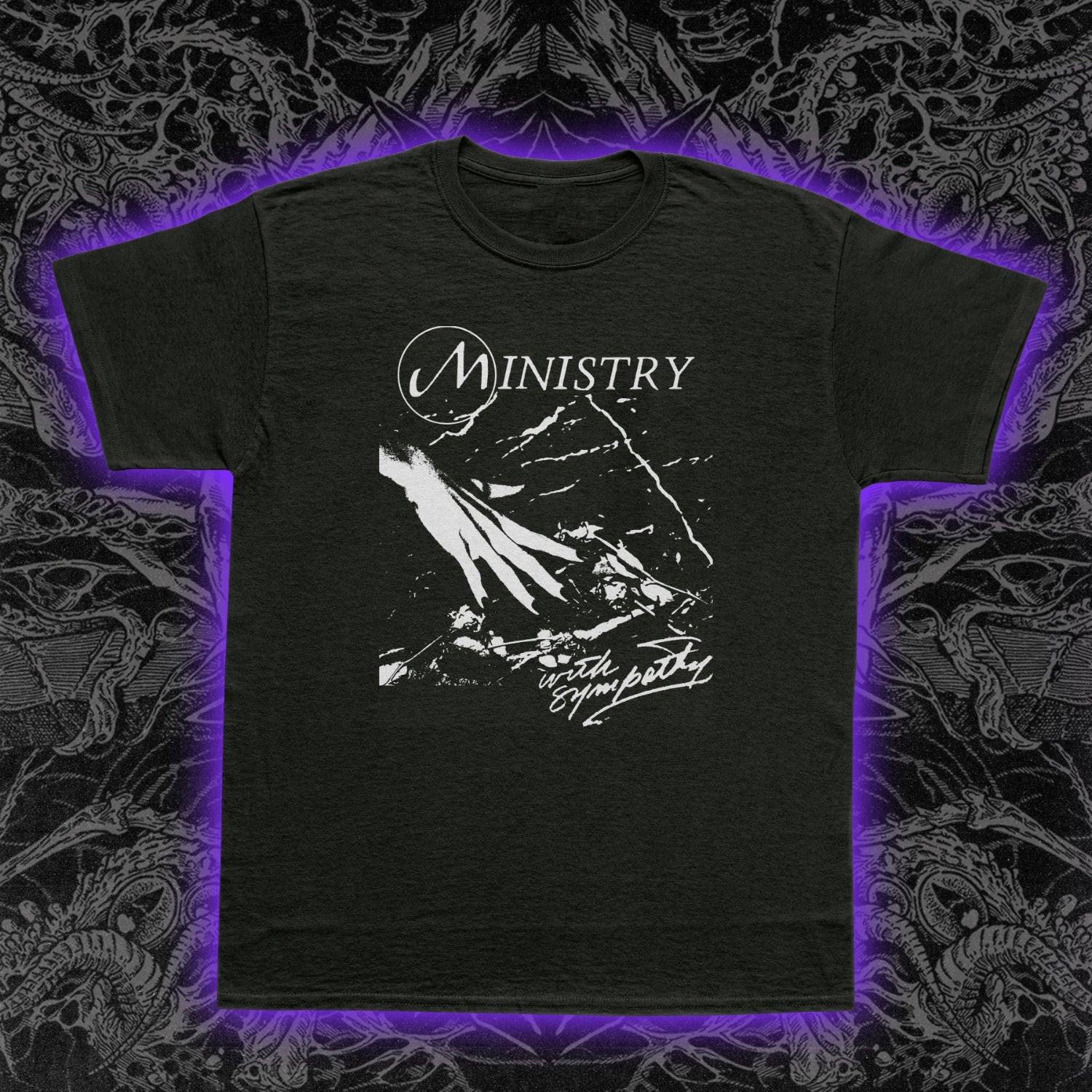 Tee Graphic Print - Industrial Metal Band Tee for Men,