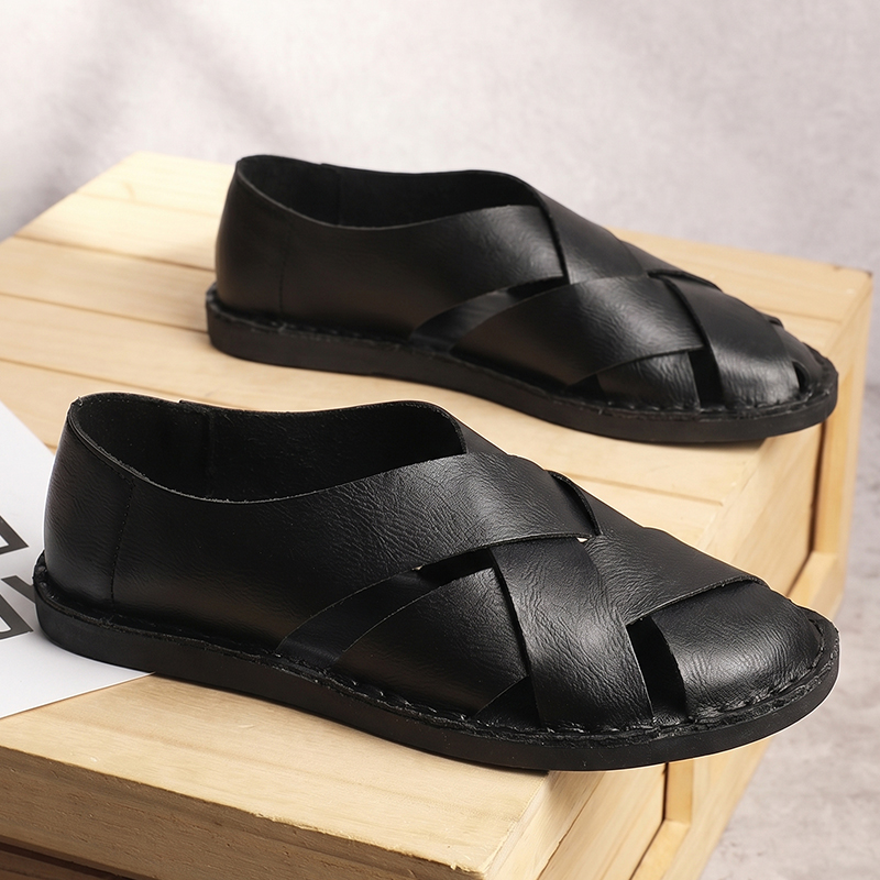 Summer Men's Cut-out Sandals N – Flip Flop Leather Men Bewertung und Preis