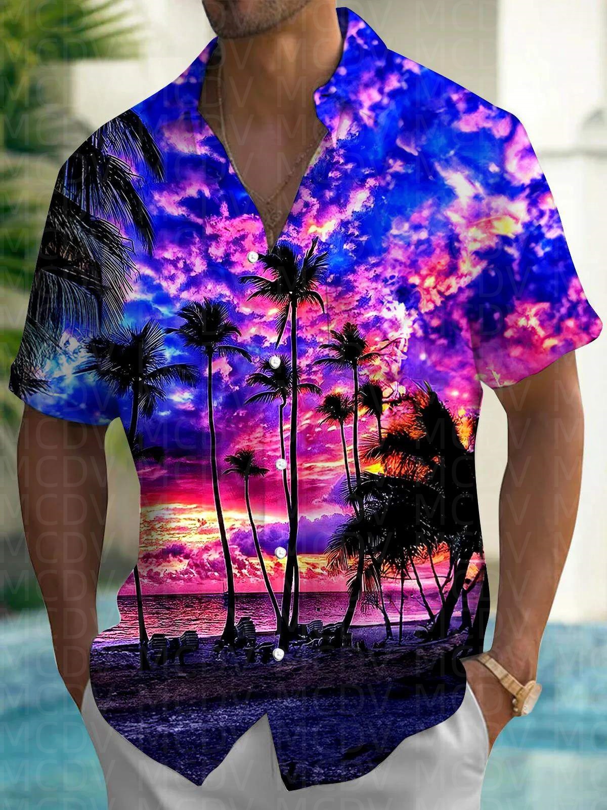 Cute Pattern Men's Hawaiian Sh – Shirt Camp Collar Bewertung und Preis