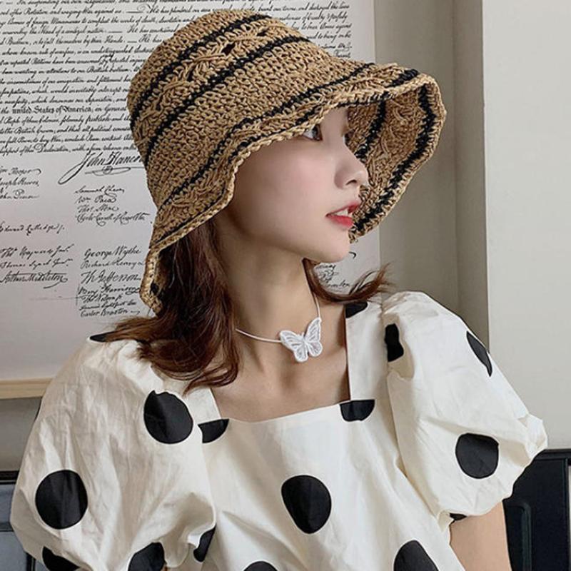 Women’s Foldable Striped Geome – Bucket Hat Straw Bewertung und Preis