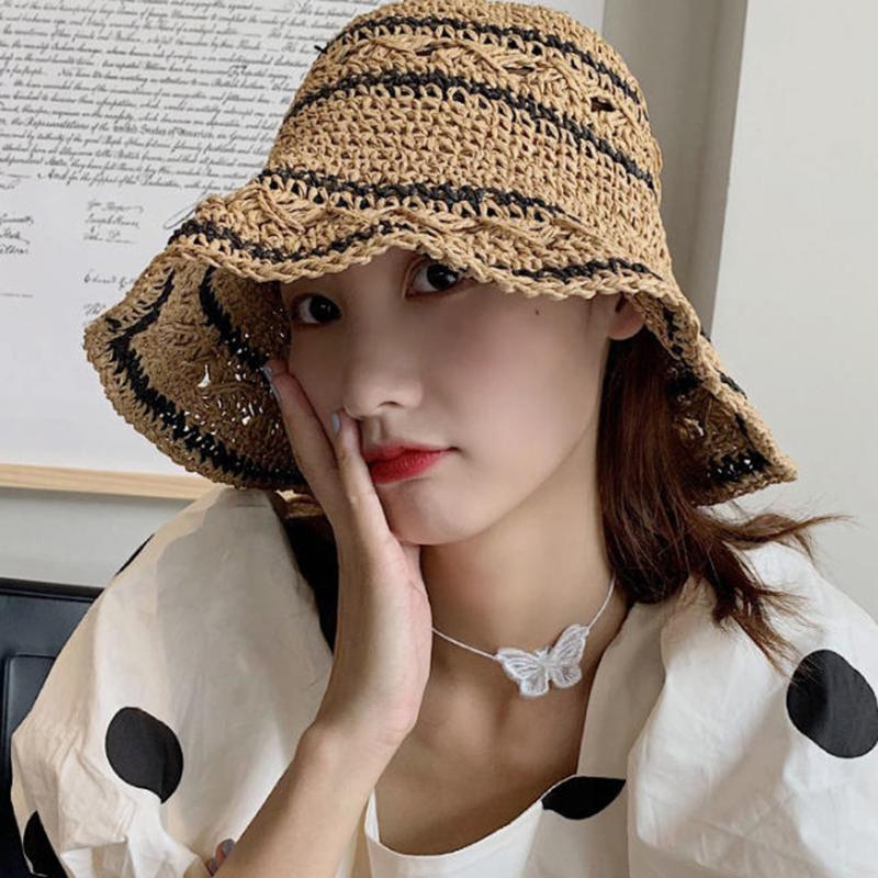 Women’s Foldable Striped Geome – Bucket Hat Straw Bewertung und Preis