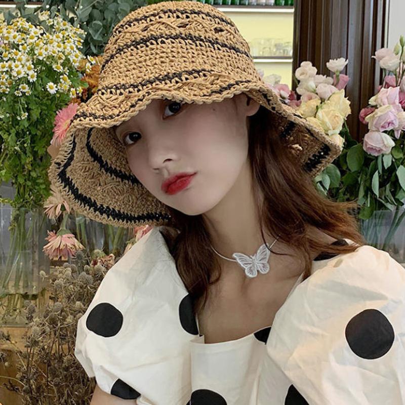 Women’s Foldable Striped Geome – Bucket Hat Straw Bewertung und Preis