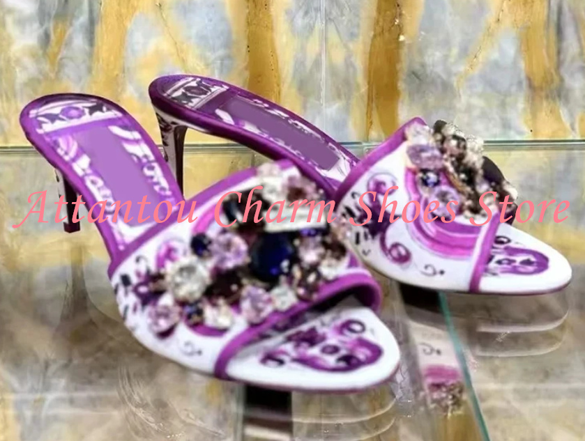 Purple Color Crystal Lady Sand – Casual Sandal Leather Bewertung und Preis