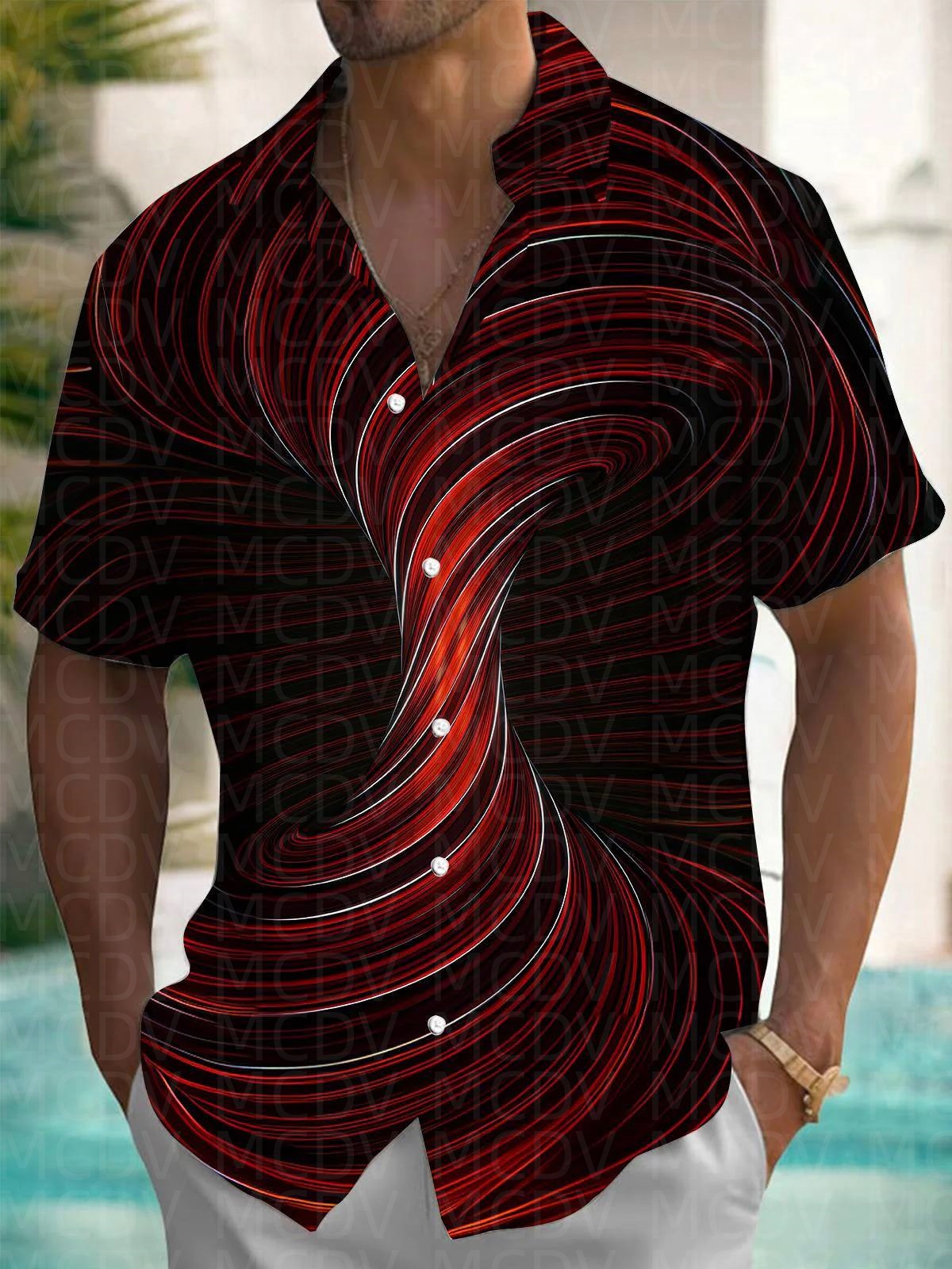 Star Pattern Style Men's Hawai – Shirt Camp Collar Bewertung und Preis