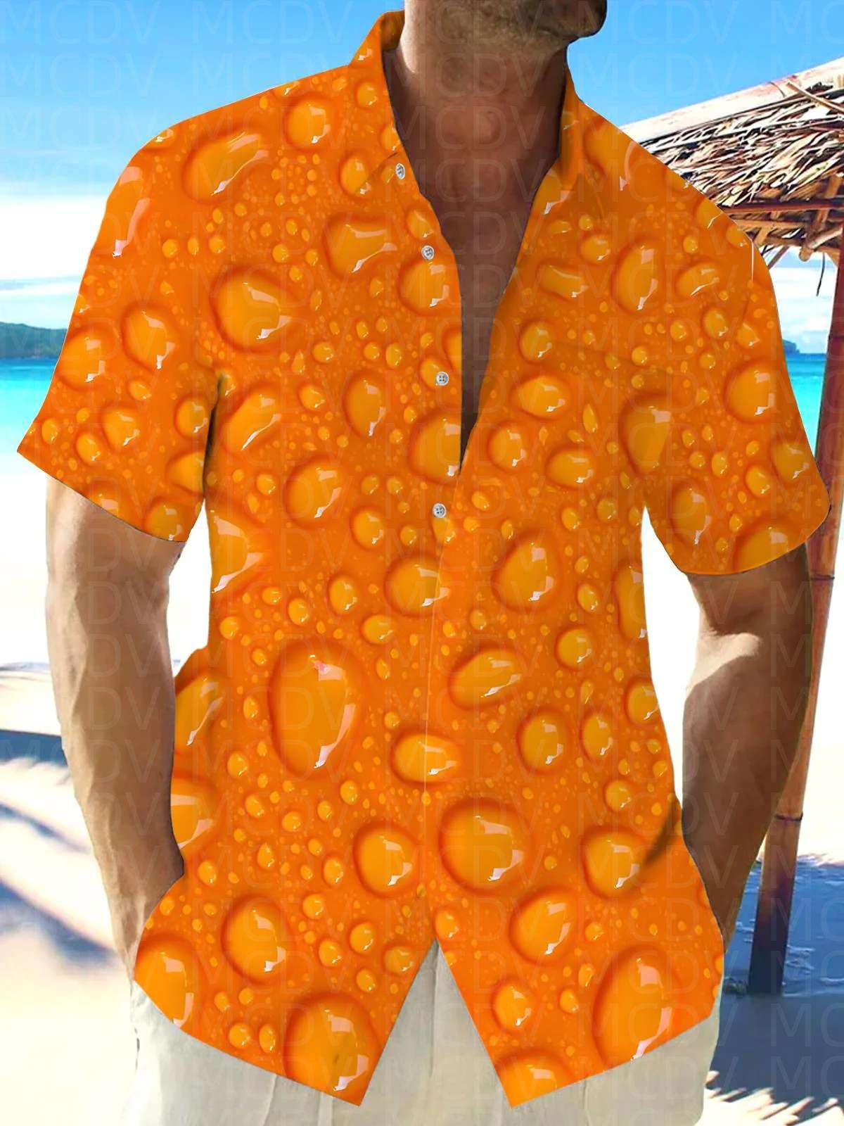 Star Pattern Style Men's Hawai – Shirt Camp Collar Bewertung und Preis