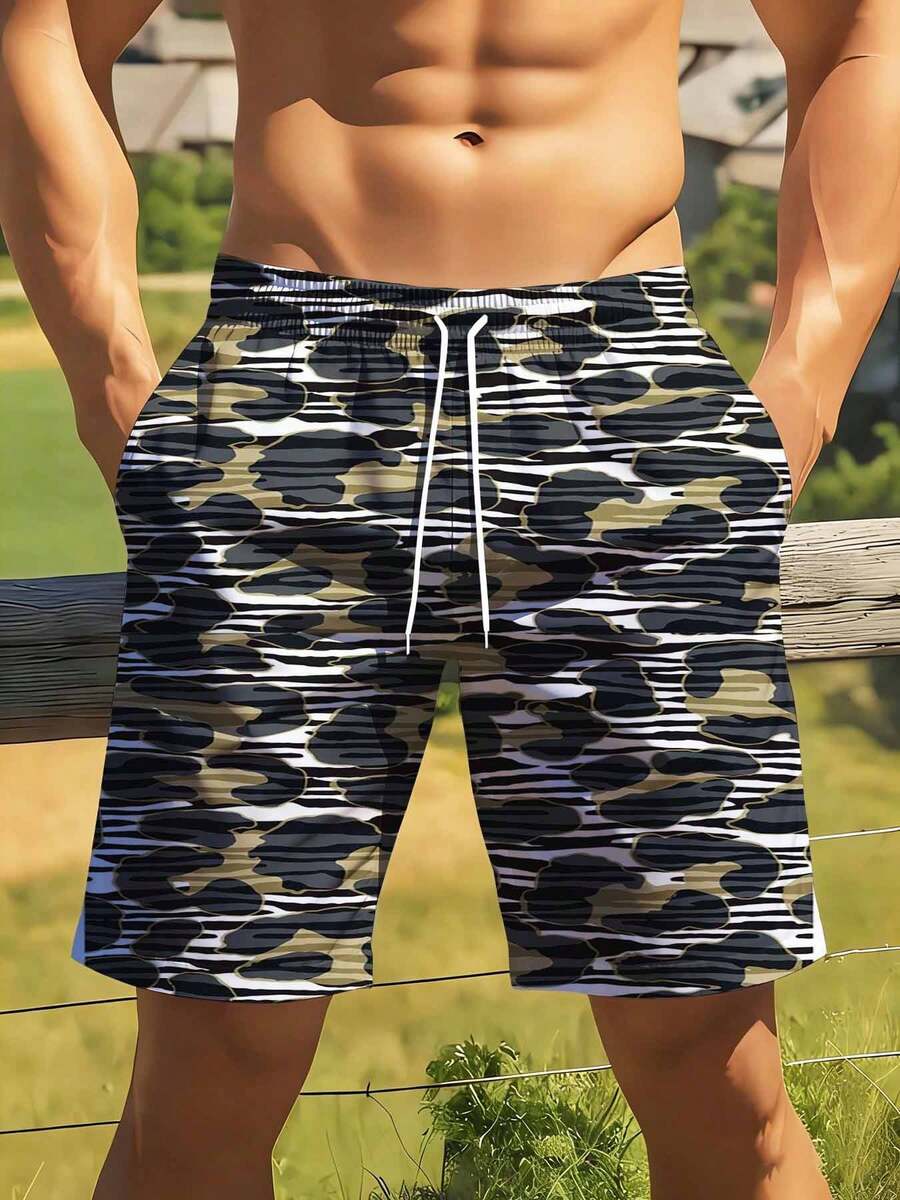 Mens Camouflage Print Swim Tru – Swim Trunk Quick Dry Bewertung und Preis