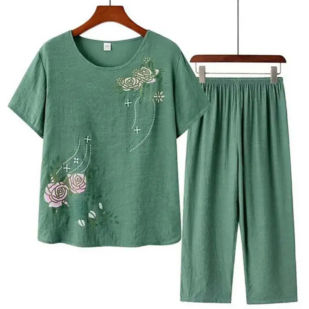 Middle-aged elderly women's sh – Linen Shirt Breathable Bewertung und Preis