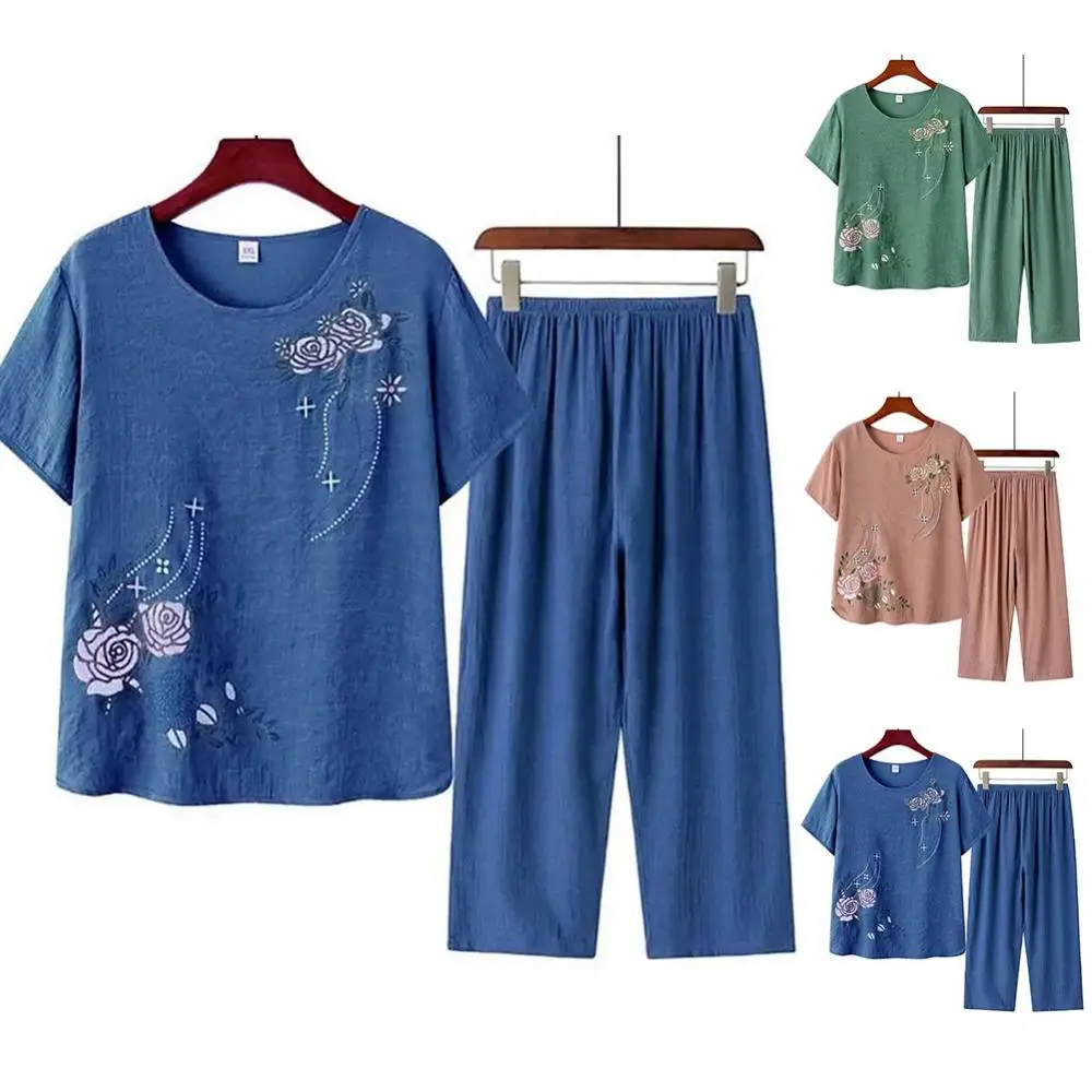 Middle-aged elderly women's sh – Linen Shirt Breathable Bewertung und Preis
