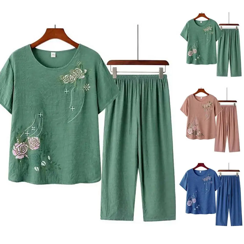 Middle-aged elderly women's sh – Linen Shirt Breathable Bewertung und Preis