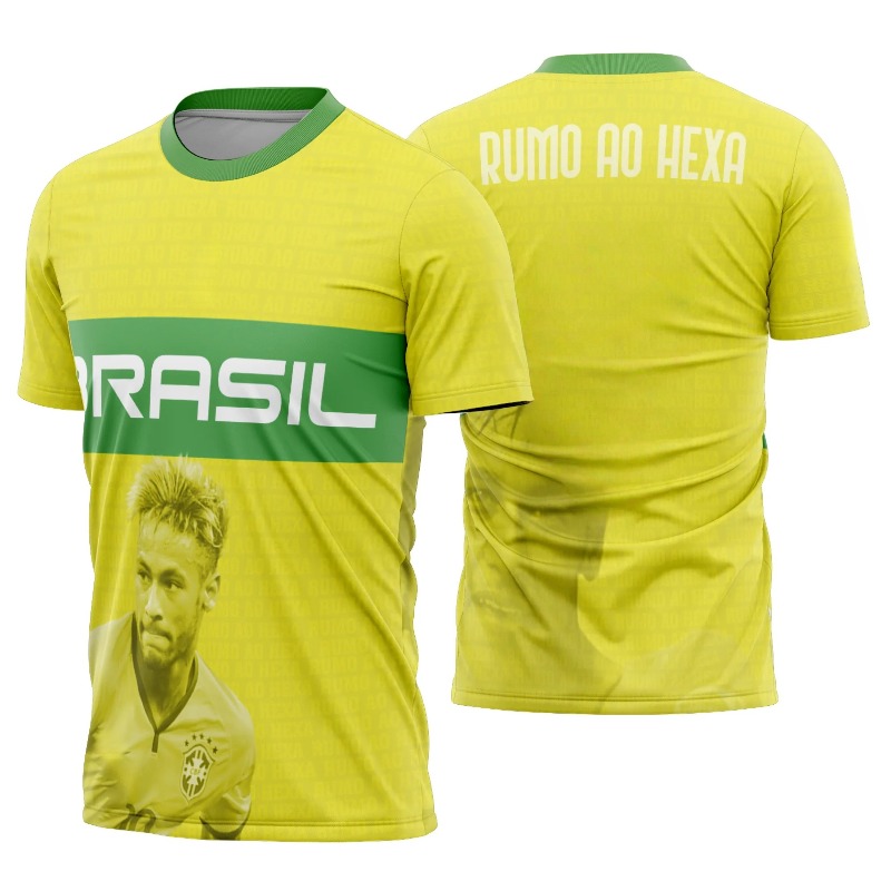 Summer Brazil Neymar No.10 Gra – Tee Graphic Print Bewertung und Preis