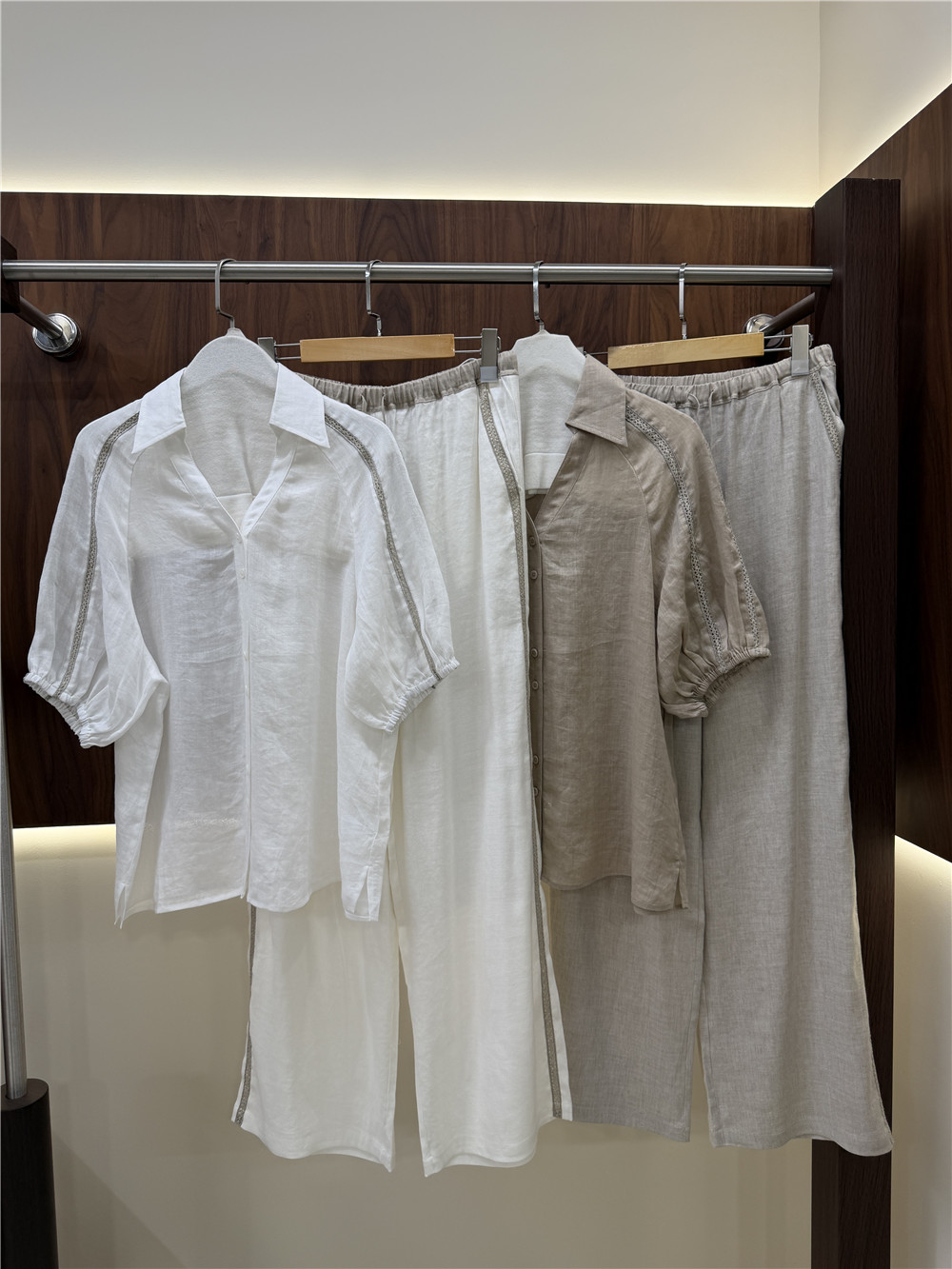 Women's Lape Short-Sleeve Shir – Short Linen Drawstring Bewertung und Preis