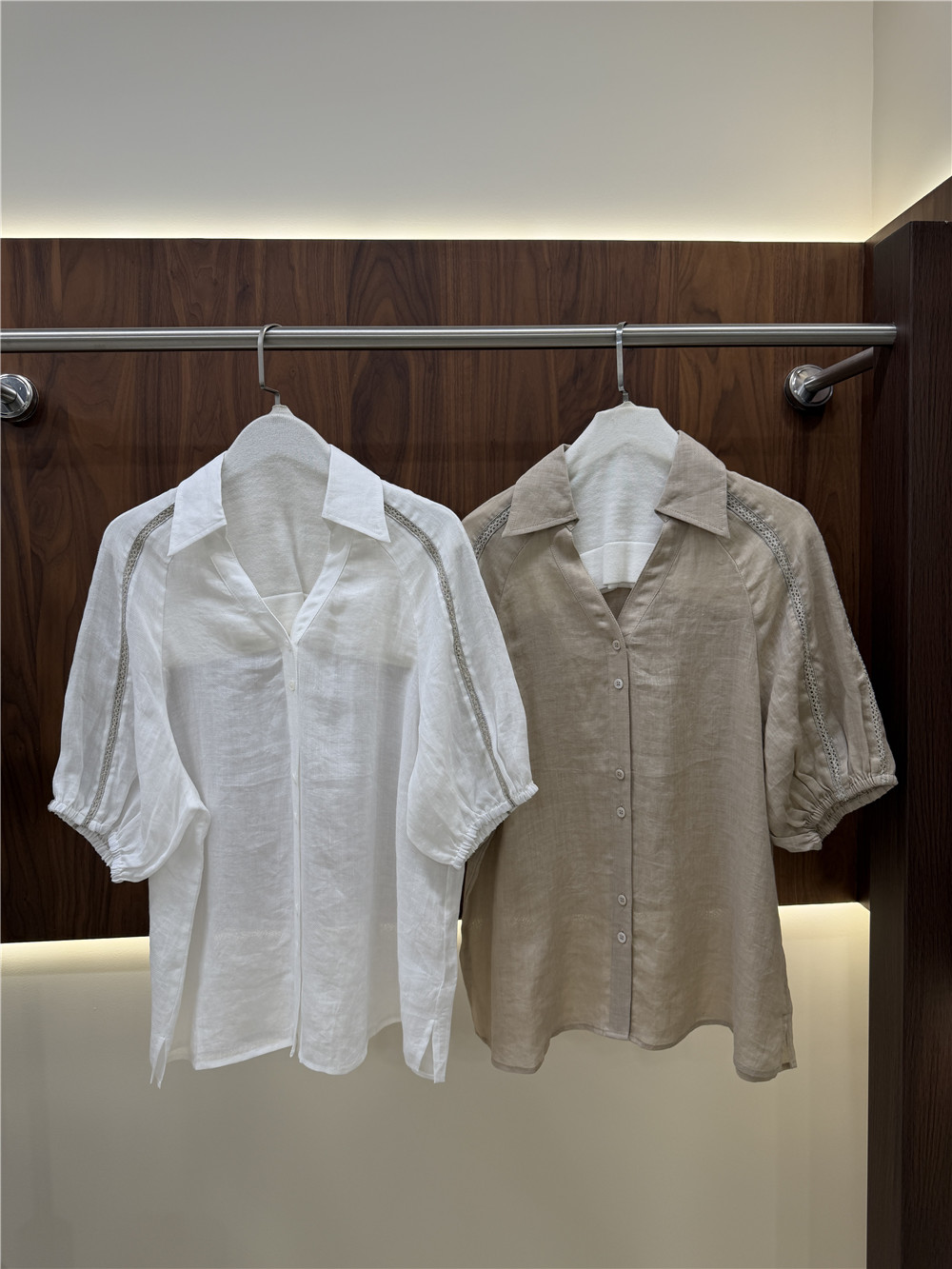 Women's Lape Short-Sleeve Shir – Short Linen Drawstring Bewertung und Preis