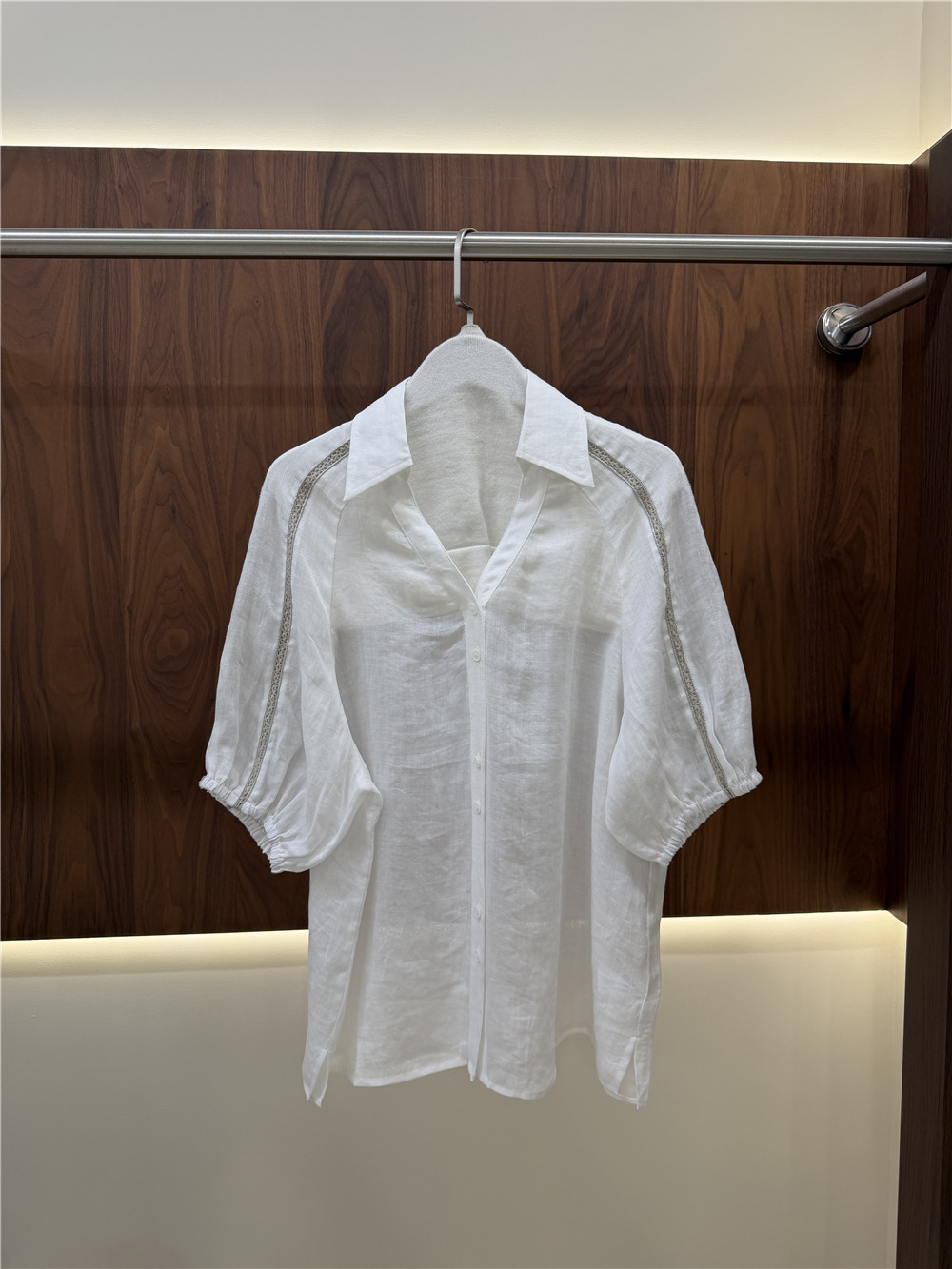 Women's Lape Short-Sleeve Shir – Short Linen Drawstring Bewertung und Preis