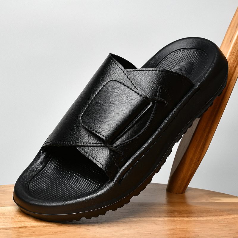 Leather Men's Slippers Slides  – Flip Flop Leather Men Bewertung und Preis