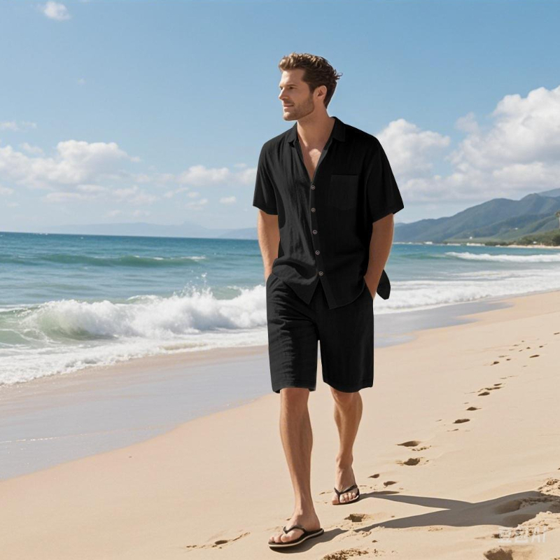 High-End Men's Summer Shorts S – Linen Shirt Breathable Bewertung und Preis