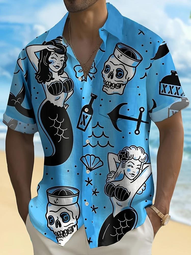 Summer Men's Fashion Casual So – Resort Shirt Floral Bewertung und Preis