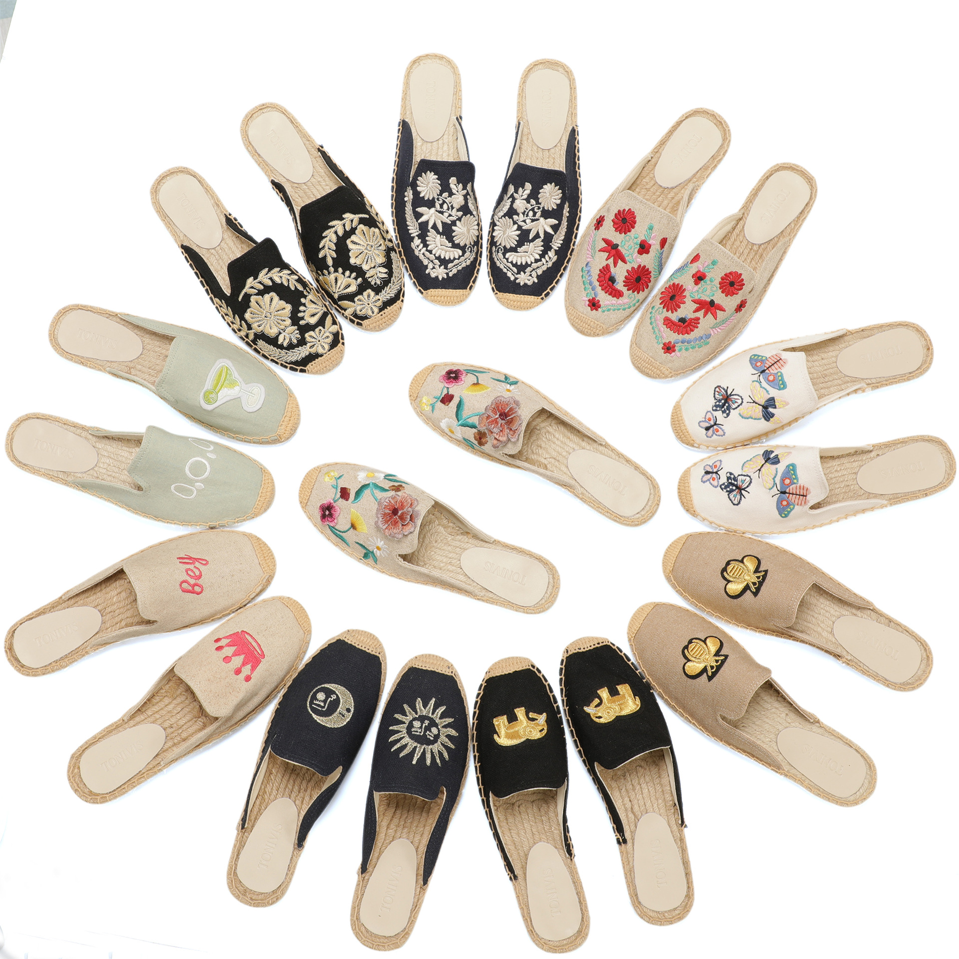 Women Floral Embroidered Espad – Espadrille Slip On Bewertung und Preis