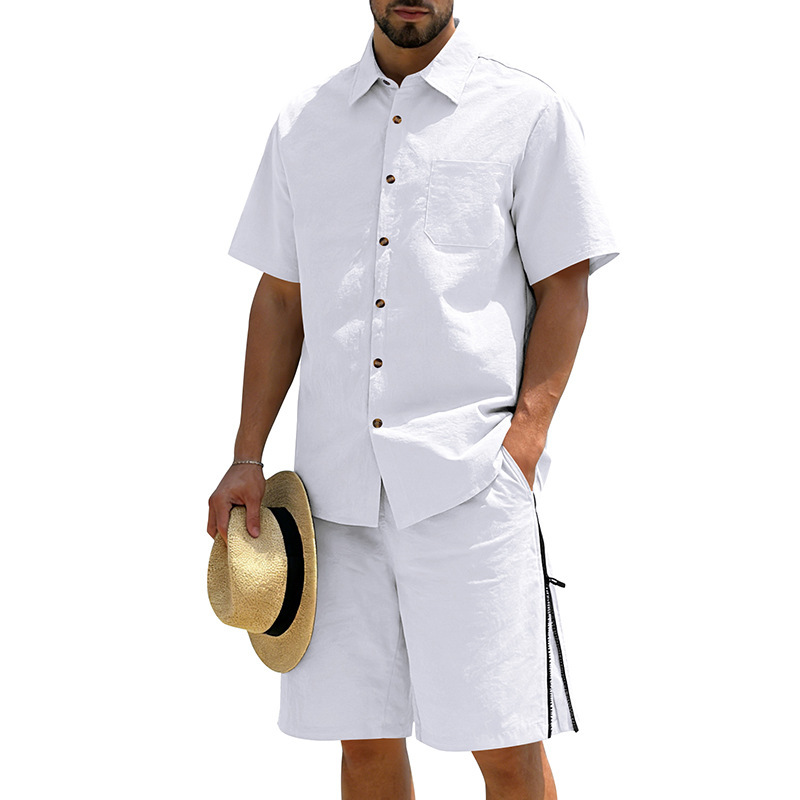 Men's Casual Cotton Linen 2 Pi – Short Linen Drawstring Bewertung und Preis