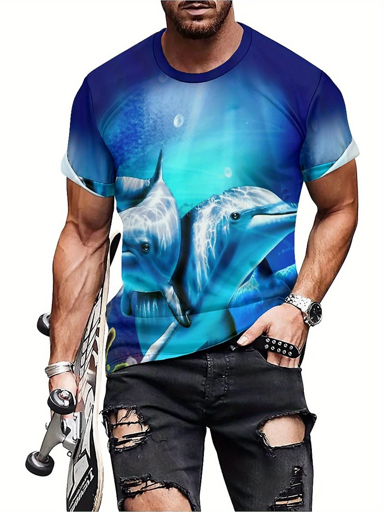 Men'S Ocean Animal Dolphin Pri – Tee Graphic Print Bewertung und Preis