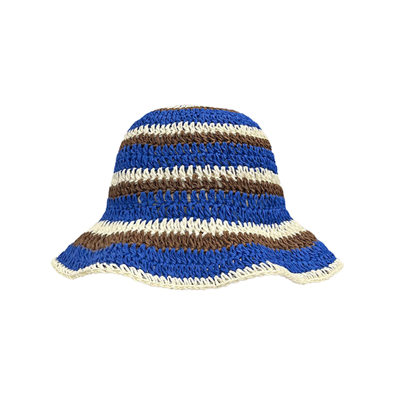 New Striped Knitted Straw Croc – Bucket Hat Straw Bewertung und Preis