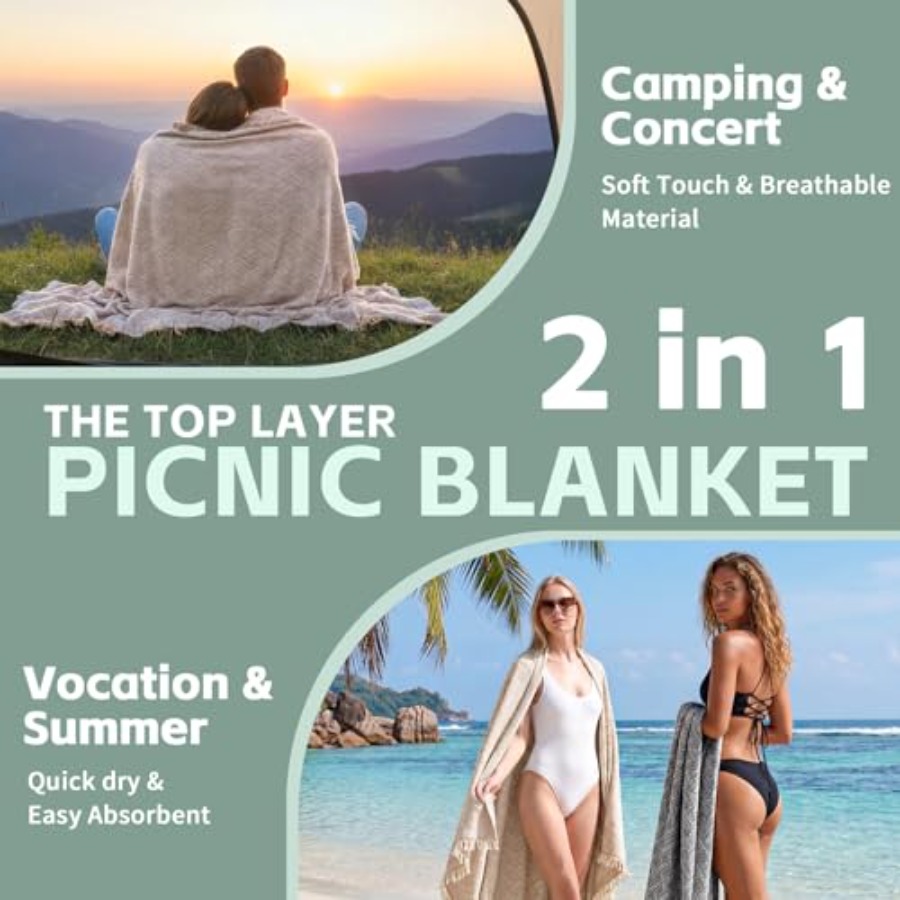 2 in 1 Extra Large Boho Beach  – Beach Towel Large Bewertung und Preis
