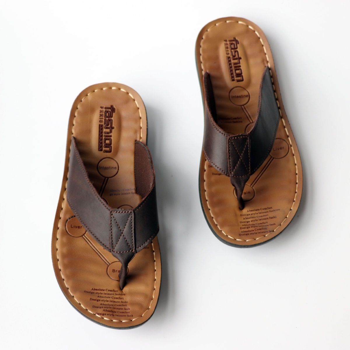Summer Shoes Men Slippers Genu – Flip Flop Leather Men Bewertung und Preis