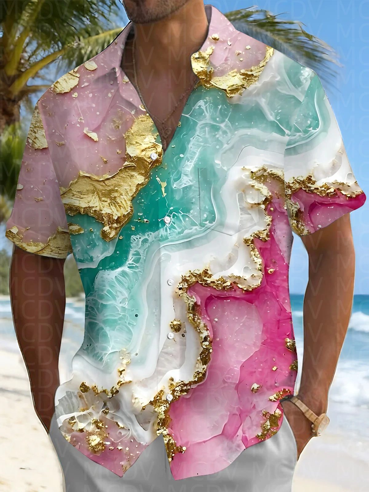 Bird Pattern Men's Hawaiian Sh – Shirt Camp Collar Bewertung und Preis