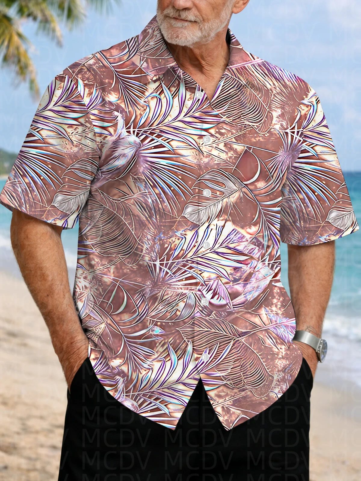 Bird Pattern Men's Hawaiian Sh – Shirt Camp Collar Bewertung und Preis