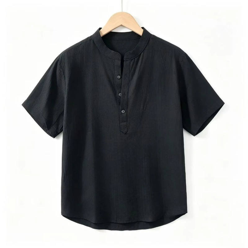 Men Cotton Linen Short-Sleeve  – Linen Shirt Breathable Bewertung und Preis