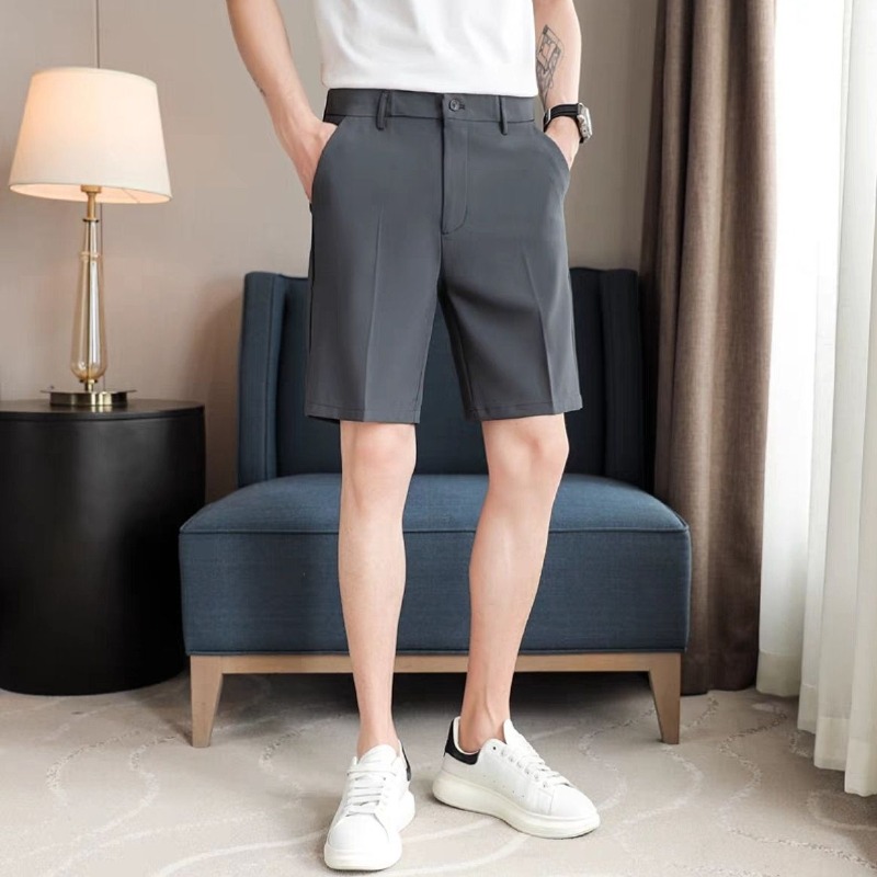 Men's Slim Fit Suit Shorts Sum – Shorts Chino Slim Bewertung und Preis
