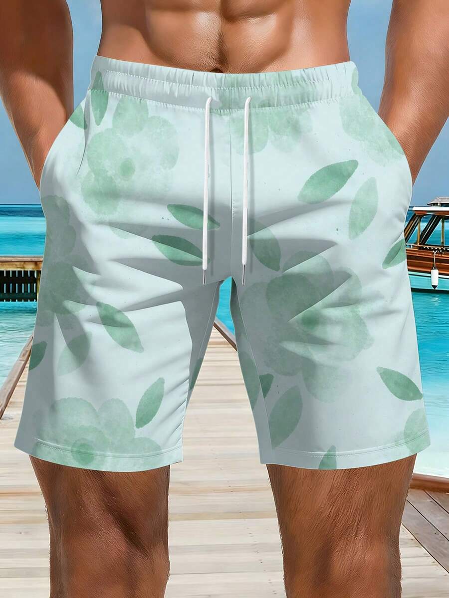 Mens Floral Print Beach Shorts – Swim Trunk Quick Dry Bewertung und Preis