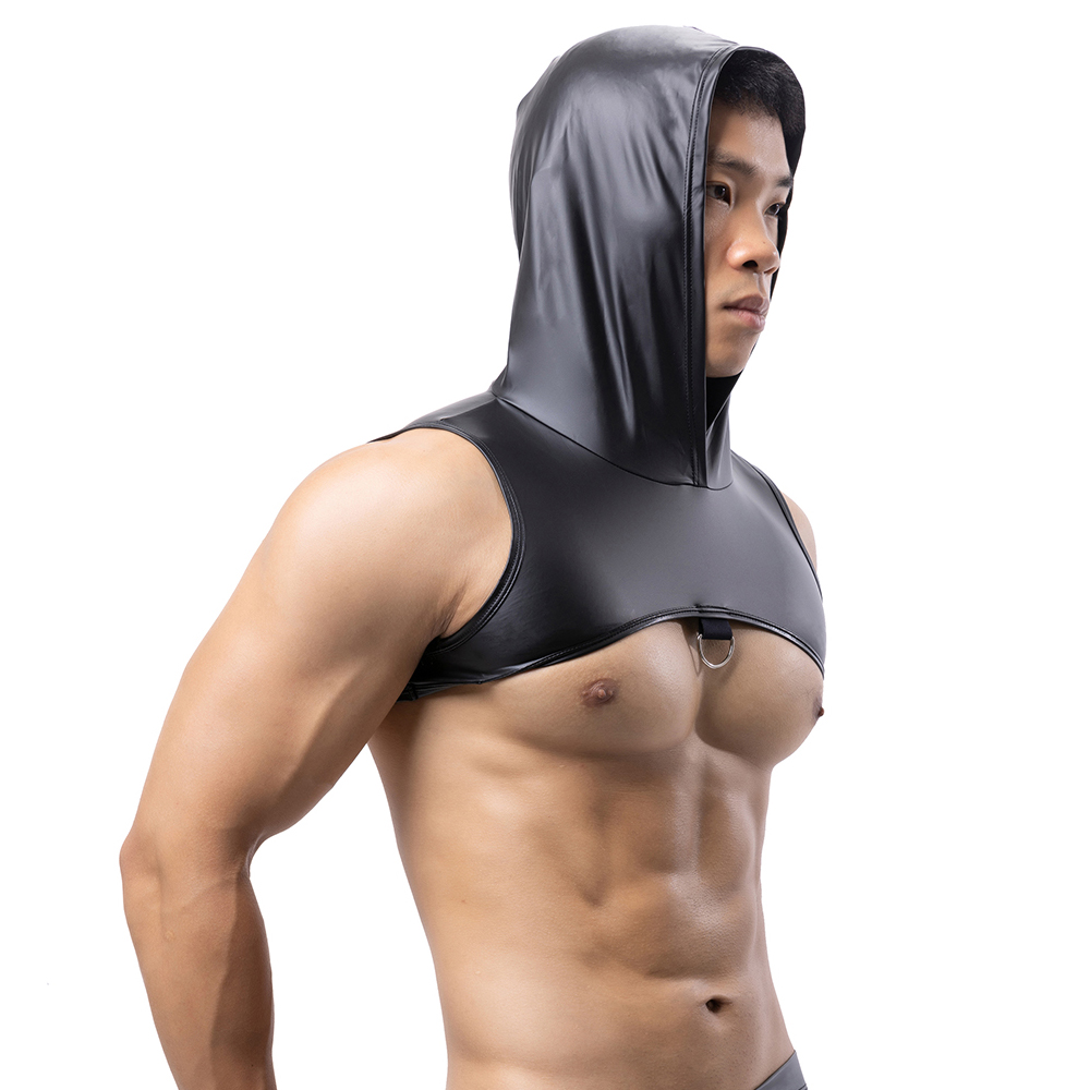 Men Faux Leather Hooded Fitnes – Tank Top Muscle Bewertung und Preis
