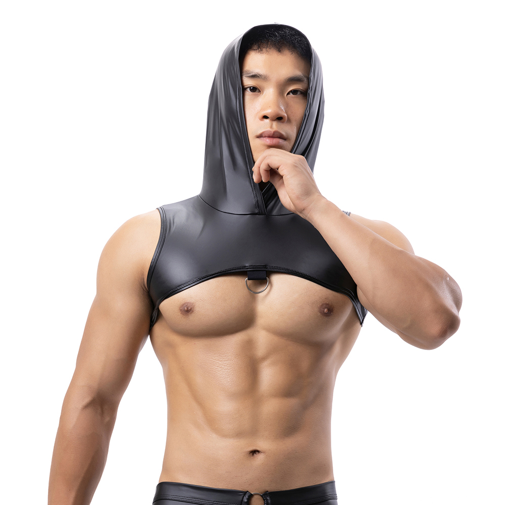 Men Faux Leather Hooded Fitnes – Tank Top Muscle Bewertung und Preis