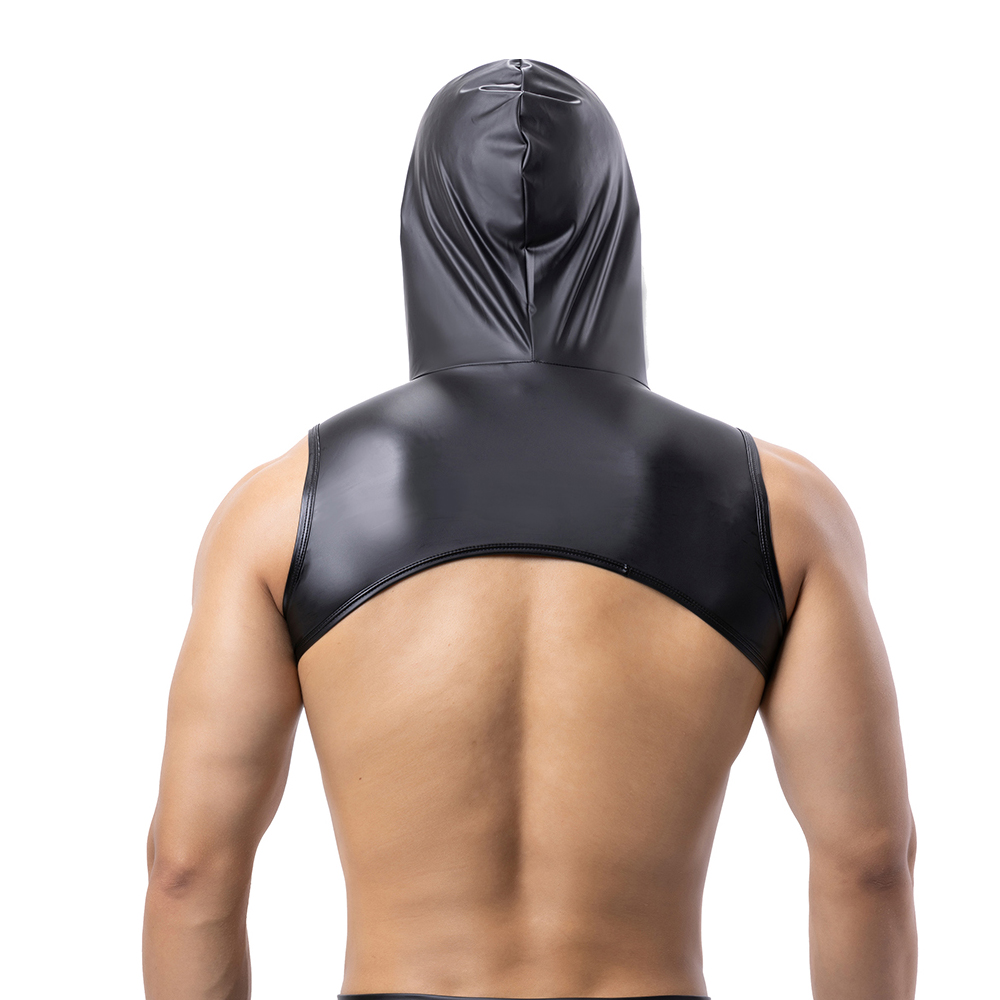 Men Faux Leather Hooded Fitnes – Tank Top Muscle Bewertung und Preis