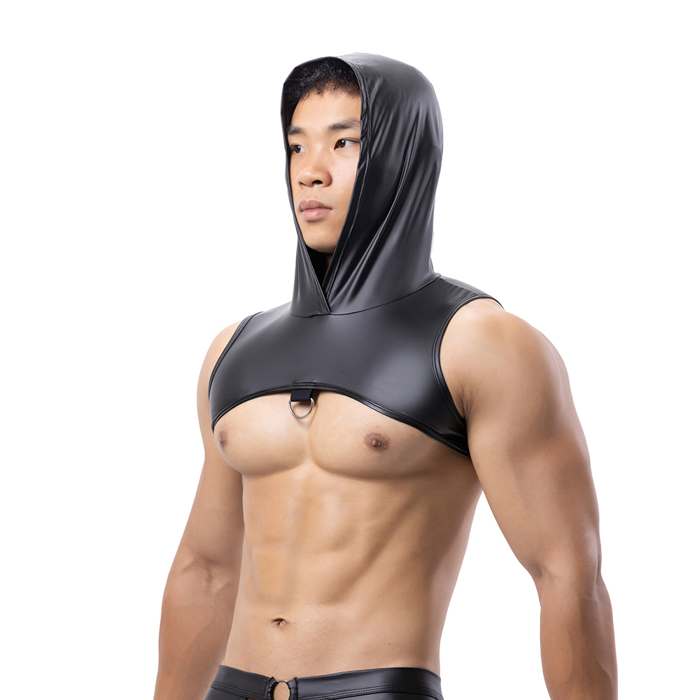 Men Faux Leather Hooded Fitnes – Tank Top Muscle Bewertung und Preis