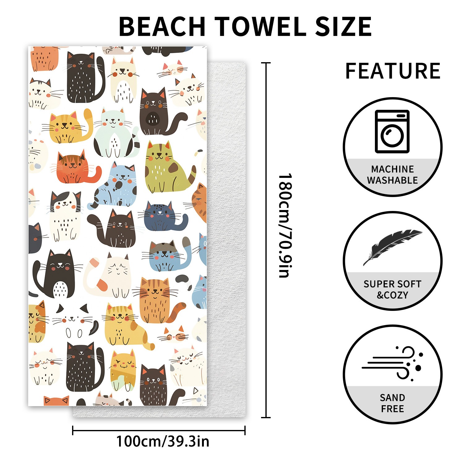 1PC Large Size Beach Blanket M – Beach Towel Large Bewertung und Preis