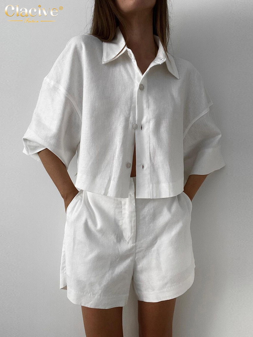 Clacive Summer Slim White Line – Linen Shirt Breathable Bewertung und Preis