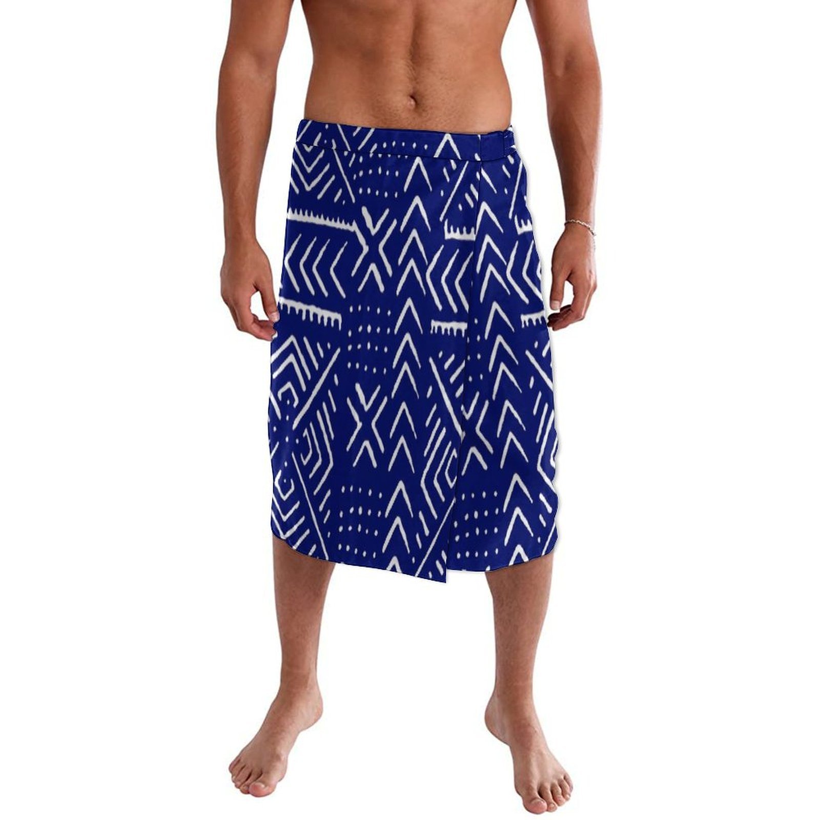 Blue Floral Polynesian Beach W – Sarong Men Wrap Bewertung und Preis