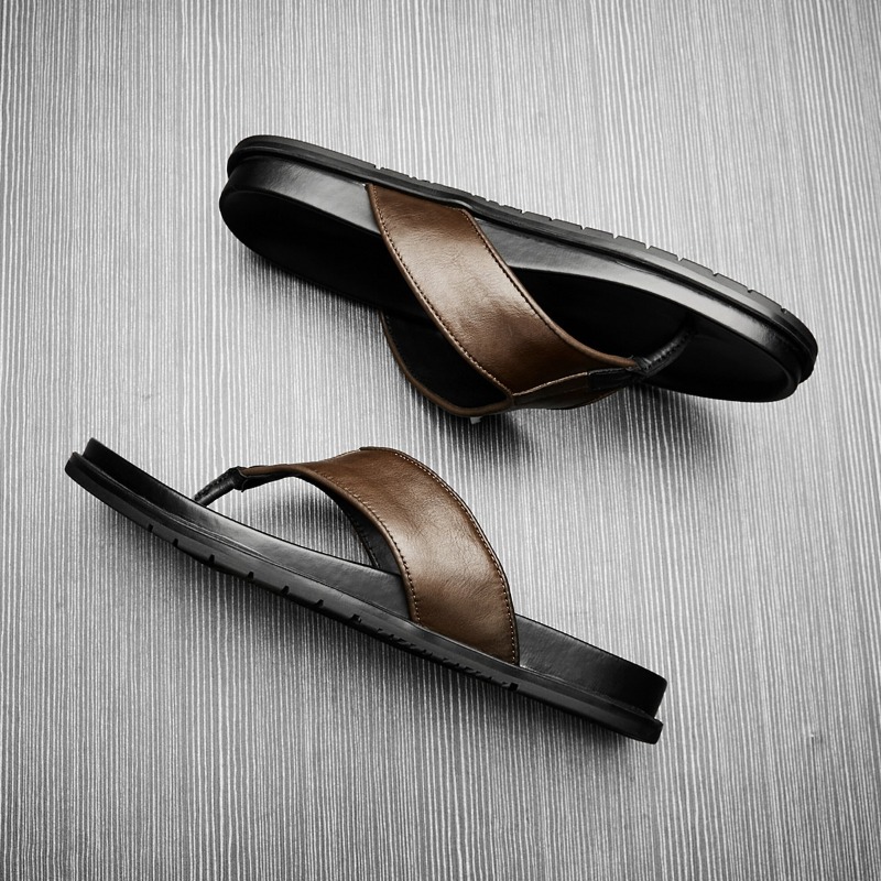 2026 Summer New Mens Genuine L – Flip Flop Leather Men Bewertung und Preis