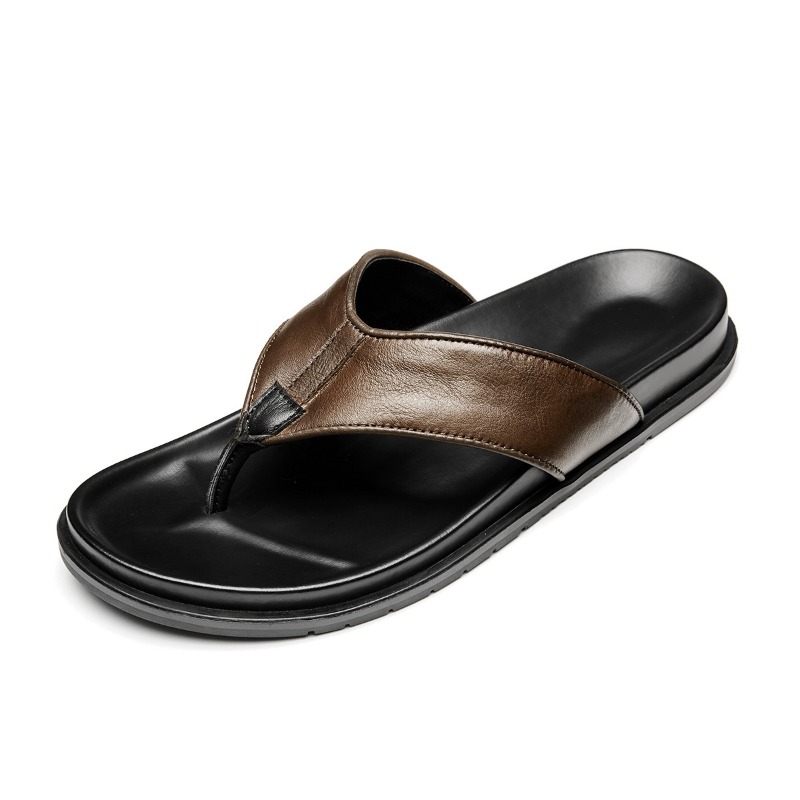 2026 Summer New Mens Genuine L – Flip Flop Leather Men Bewertung und Preis