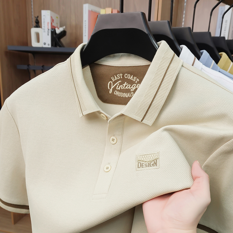 High end brand letter embroide – Polo Shirt Pique Bewertung und Preis
