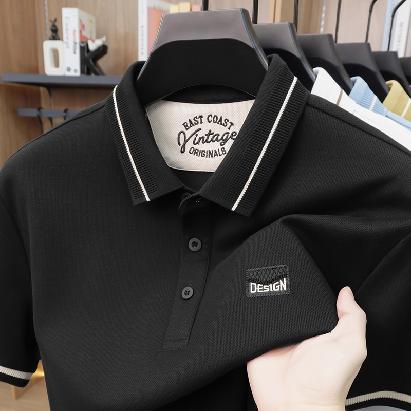High end brand letter embroide – Polo Shirt Pique Bewertung und Preis