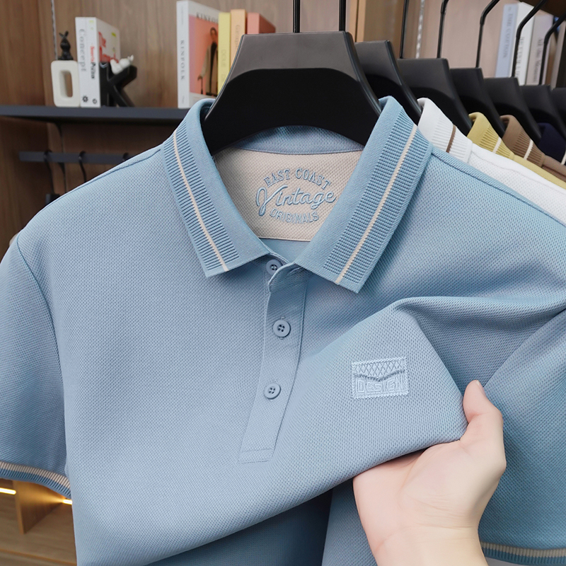 High end brand letter embroide – Polo Shirt Pique Bewertung und Preis
