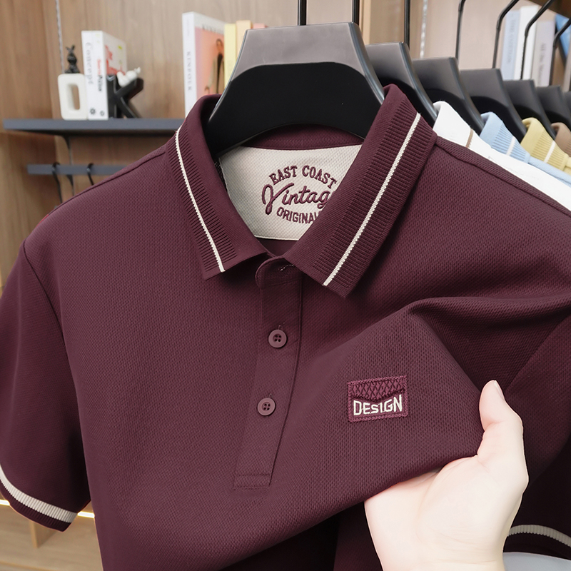 High end brand letter embroide – Polo Shirt Pique Bewertung und Preis