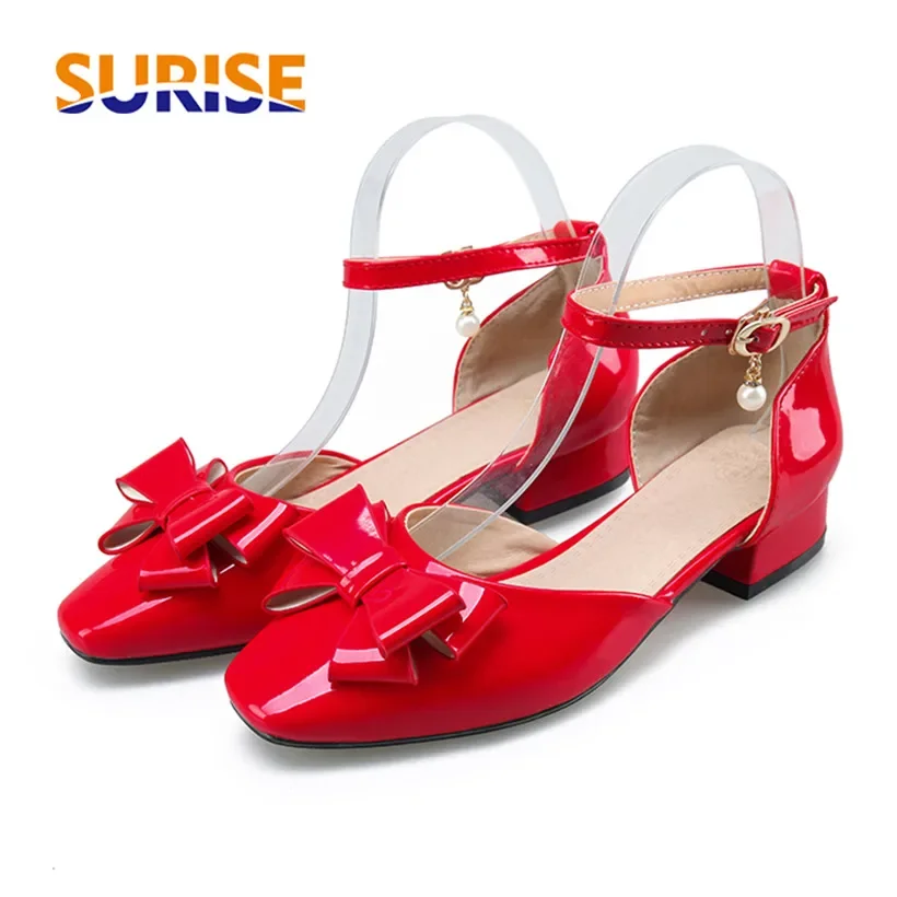 Big Size Women Bowtie Pumps Ro – Casual Sandal Leather Bewertung und Preis